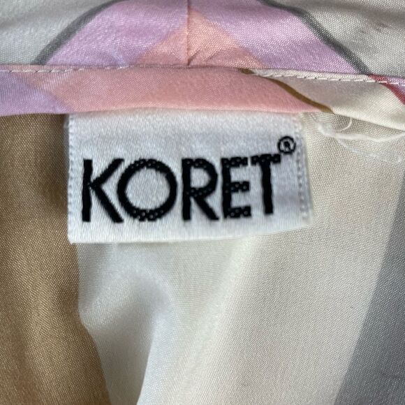 Vintage Koret Button Down Pastel Blouse Top Size L EUC - Picture 6 of 6